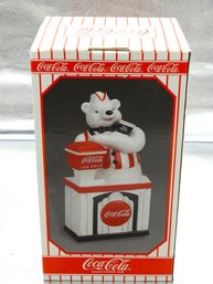 Never Used Vintage Coca Cola Polar Beer Christmas Cookie Jar