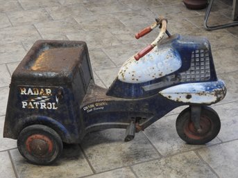 1960s Very Cool Murray Radar Patrol Motorcycle Pedal Car 39 Inches