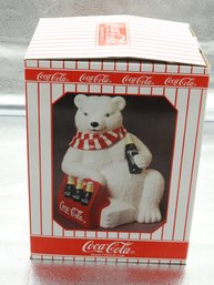 Vintage Never Used Coca Cola Polar Beer With 6 Pack Christmas Cookie Jar