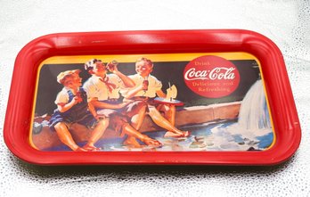 Metal Coca Cola Boys On The Curb Metal Beer Tray