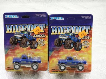 1989 Ertl Lot Of 2 Bigfoot Diecast Monster Trucks