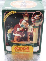 Vintage In Box Coca Cola Santa Claus Mechanical Christmas Bank 3rd In Series