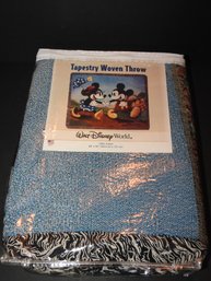 Never Used Walt Disney 60 X 50 Mickey & Minnie Mouse Walking Tapestry