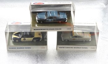 Lot Cc2 Of 1/43 State Trooper Police Diecast Cars White Rose Collectibles
