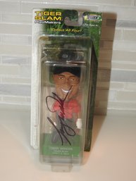 Signed Tiger Woods 8 Inch Bobble Head With COA