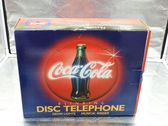 AWESOME Never Used Coca Cola Neon Blinking Disc Telephone