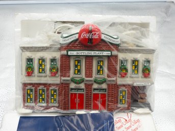 Never Used Vintage Dept 56 Snow Village Coca Cola Bottling Plant