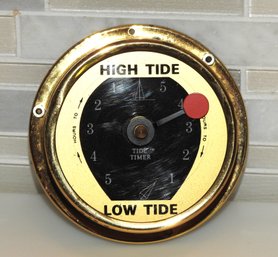 Vintage Brass High & Low Tide  Gauge