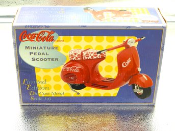 Never Used Vintage 1/6 Scale Diecast Coca Cola Pedal Scooter