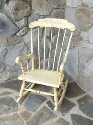 A Mid Century Childs Size Stenciled Rocker