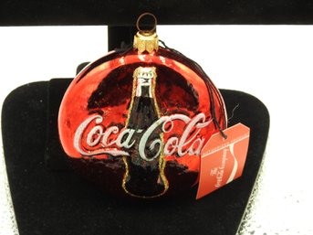 Vintage Polonaise Coca Cola Christmas Ball Ornament