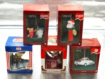 Nice Lot Of Advertising Christmas Ornaments Pez Pepsi & More