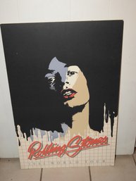 36 Inch 1981 World Tour Rolling Stones Concert Poster On Foam Board