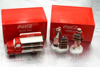 Lot Of 2 Dept 56 Porcelain Coca Cola Figurines