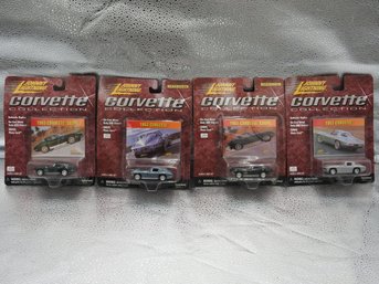 D24 Lot Of 4 Johnny Lightning Corvette Diecast Cars