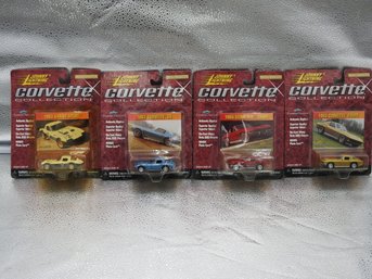 D25 Lot Of 4 Johnny Lightning Corvette Diecast Cars