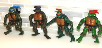 Lot Of 4 Vintage Teenage Mutant Ninja Turtles Action Figures