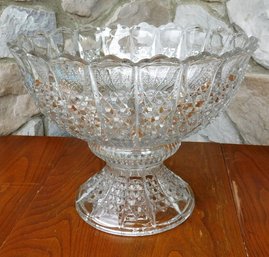 A Large Victorian Punch Bowl On Stand