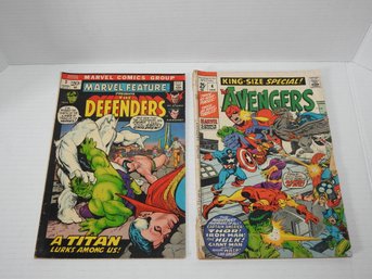 Vintage Comic Book Lot The Defenders & The Avengers
