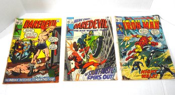 Lot Of Vintage Comic Books Daredevil & Iron Man