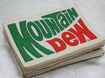 Stack Of 1980s Large 9 Inch Mountain Dew  Patches