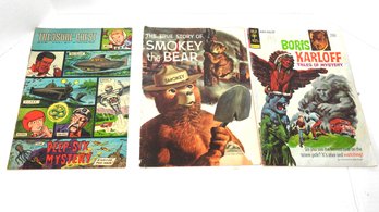 Lot Of 3 Old Comic Books Boris Karloff & More