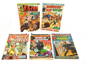 Lot Of Vintage Comic Books The Hulk Sgt Fury Kazar & More