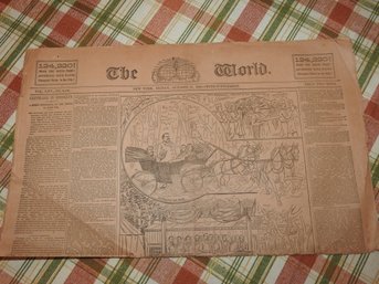 Circa 1884 The World The Great Cleveland Demostration Newspaper