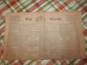 Circa 1885 The World GENERAL GRANT SINKING FAST Newspaper