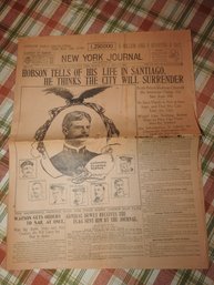 Circa 1898 New York Journal THE CITY WILL SURRENDER Newspaper