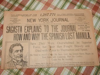 Circa 1898 New York Journal THE SPANISH LOST MANILA Newspaper