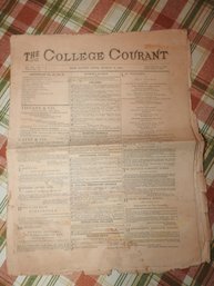 Circa 1873 The College Courant New Haven Connecticut Newspaper