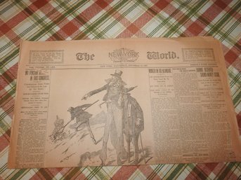 Circa 1897 The World UNCLE SAM DISHONORING YOU Newspaper