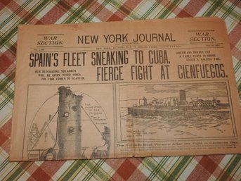 Circa 1898 New York Journal FIERCE FIGHT IN CUBA Newspaper