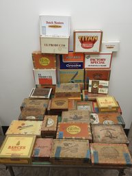 Lot 3 Of Old Cigar Boxes