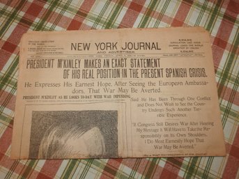 Circa 1898 New York Journal WAR IS PROBABLE Newspaper
