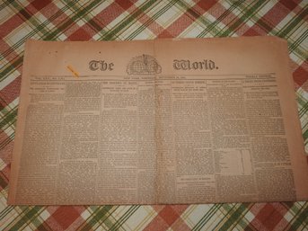 Circa 1884 The World OVATION FOR GROVER CLEVLAND Newspaper
