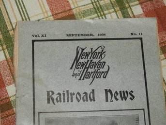 Circa 1908 New Haven Hartford Railroad News Lot Of 2