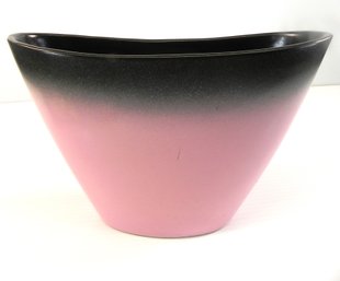 Mid Century Modern Stanford Pottery Sebring- Ombre Planter- Pink To Black
