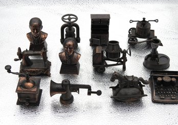 Lot Of Vintage Metal Figural Pencil Sharpeners