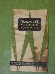 1928 Weaver Garage Equipment Advertising Book 72 Pages