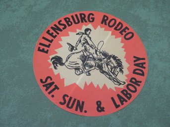 Large Old Ellensberg WA. Rodeo Sticker