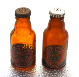 Old Tip Top Beer Glass Salt & Pepper Shakers