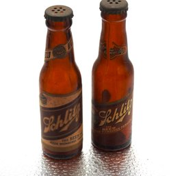 Old Schlitz Beer Glass Salt & Pepper Shakers