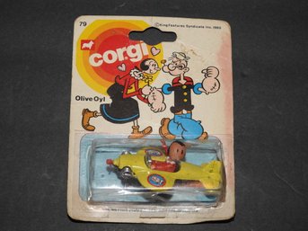 NOS 1980 Corgi Popeye Olive Oyl Diecast Plane