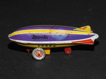 Vintage Tin Litho Zeppelin Toy Made In Germany