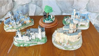 A Group Of Danbury Mint Castles Resin Sculptures In Great Detail