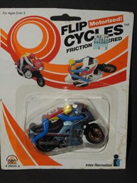 NIB 1985 Z Toys Flip Cycles Motorcycle Friction Powered