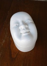 A Chinese Face Covered Ceramic Dresser Or Trinket Dish