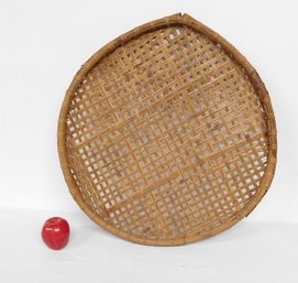 A Woven Splint Sifting Basket For Grain / Wheat